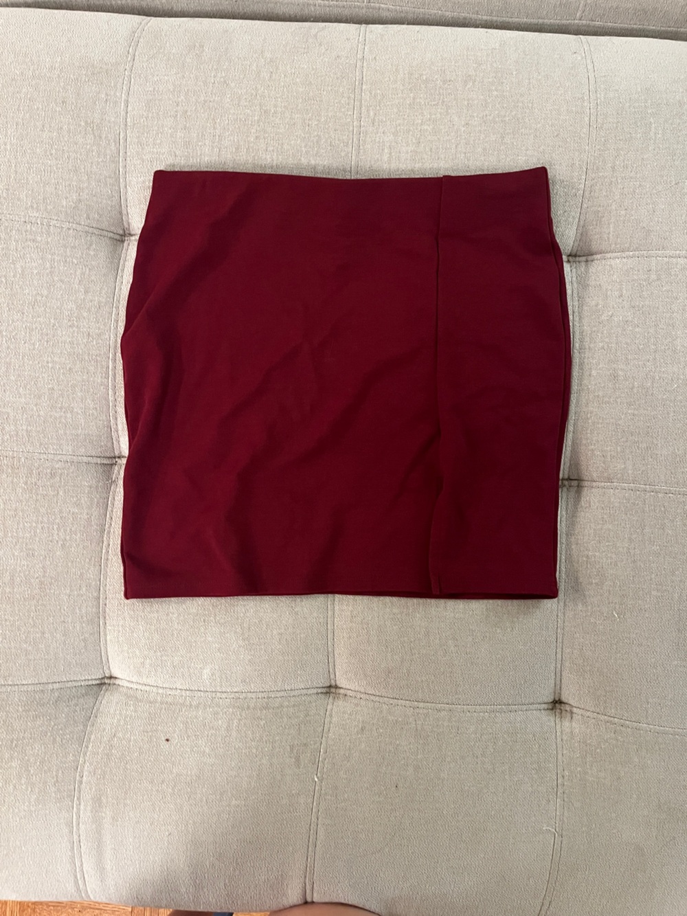 Forever 21 Burgundy Strapless Pencil Skirt